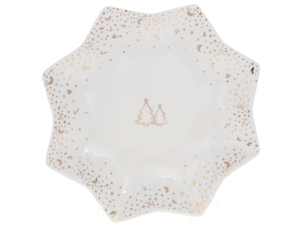 Тарелка фарфоровая в форме звезды Зимняя Сказка 24,5 см (BDI-498-308)