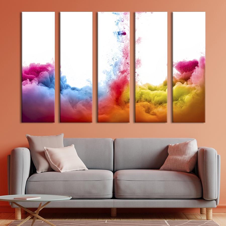 Модульная картина из 5 частей Абстрактный дым 132x80 см (12-51)