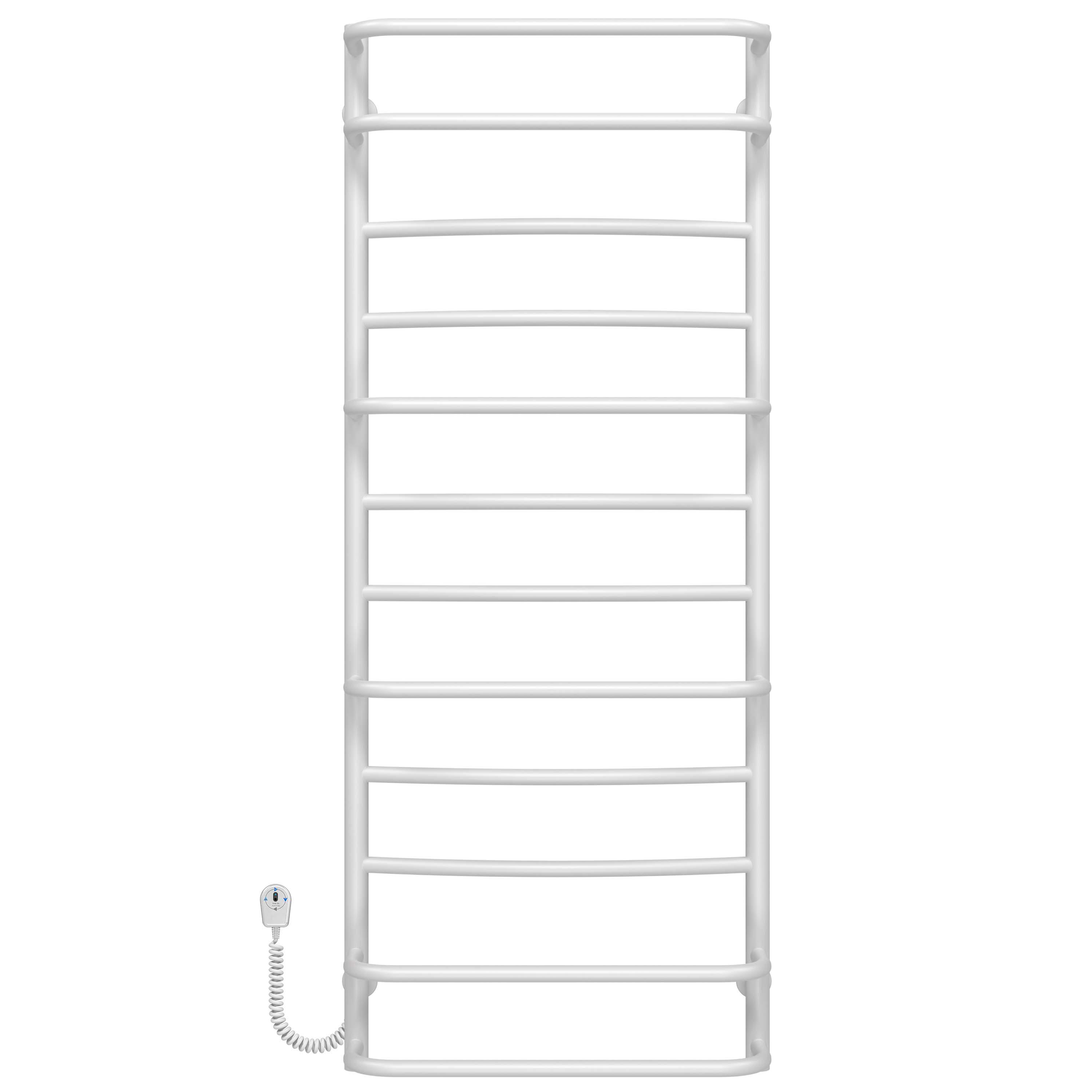 Полотенцесушитель электрический Deffi Аквамикс П12 EF16 левое подключение нержавеющая сталь 500х1300 мм Белый (C.AM.130.50.12.EWL5)