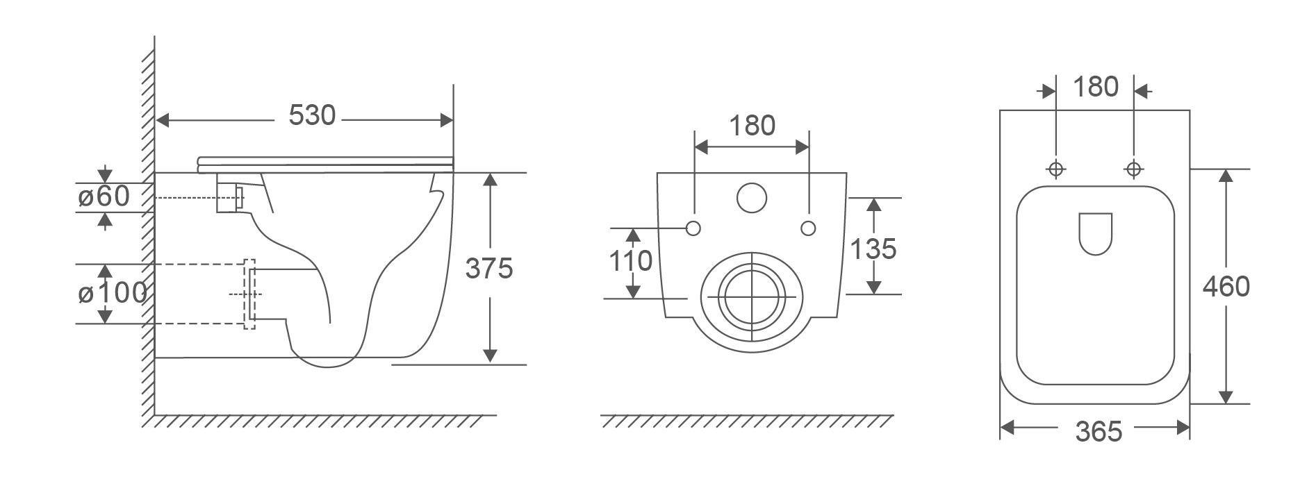 Унитаз подвесной MIXXUS Premium Diverse-0101-T1 система смыва Tornado 1.0 530x365x373 мм Black (MP6600) - фото 4 Унитаз подвесной MIXXUS Premium Diverse-0101-T1 система смыва Tornado 1.0 530x365x373 мм Black (MP6600) - фото 4