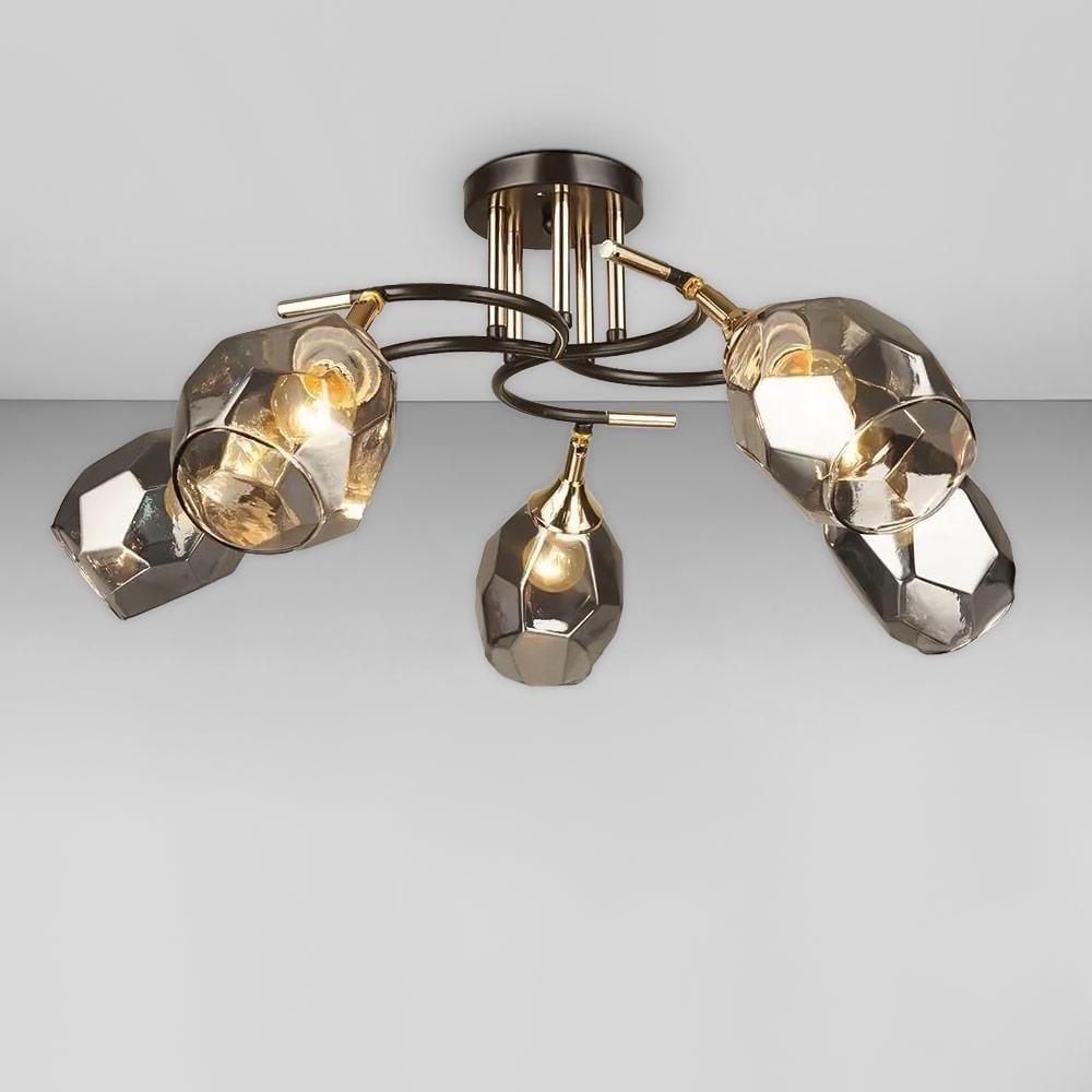 Потолочная люстра Light House SR-18523/5 CF+FGD 660х260 мм Черный/Золотистый