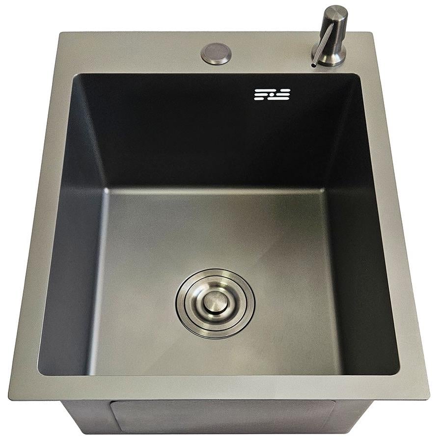 Мойка кухонная ITAL нержавеющая сталь ID 4050-MGR 400x500 мм прямоугольная 0,8 мм (258101)