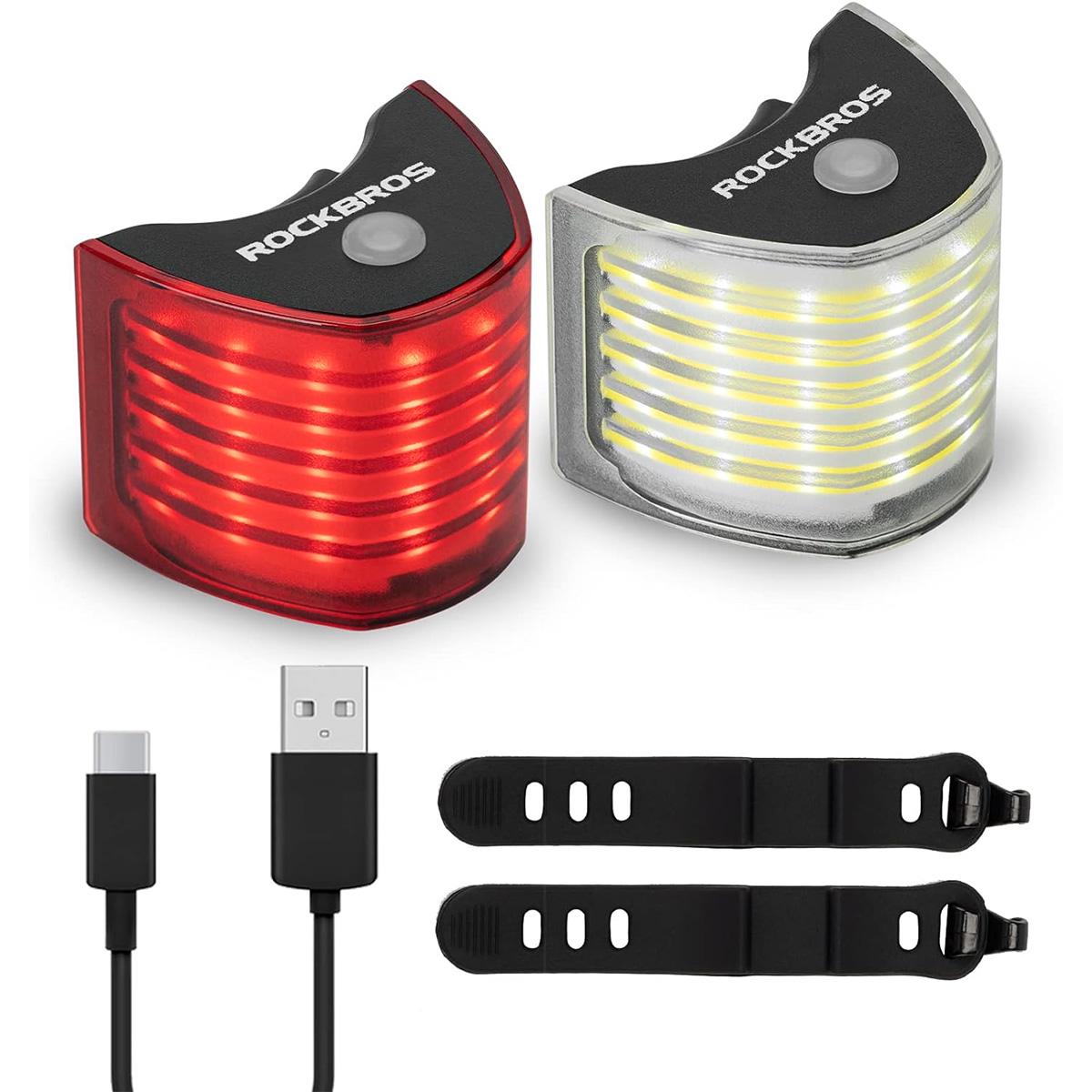 Комплект фонарей задний и передний ROCKBROS C1/C1S габарит/стоп/блимавка (RB-24520011001-2899) Комплект фонарей задний и передний ROCKBROS C1/C1S габарит/стоп/блимавка (RB-24520011001-2899)