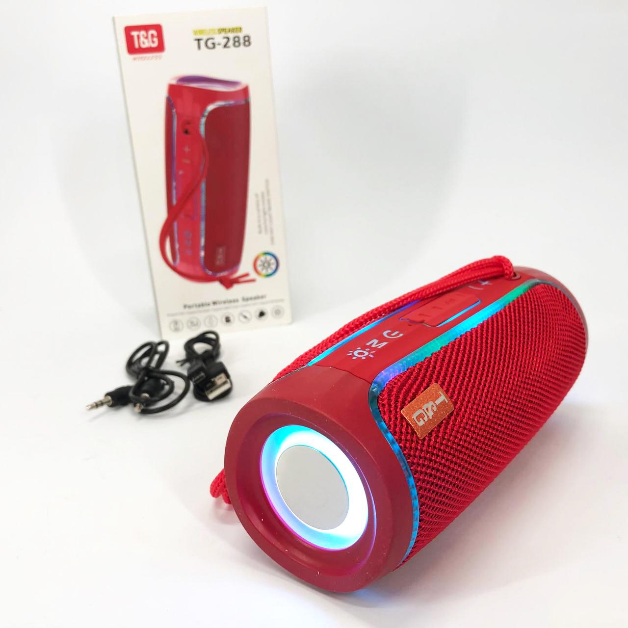 Колонка портативна з LED підсвічуванням TG288, гучна колонка для вечірки. Колір: Червоний - фото 10 Колонка портативна з LED підсвічуванням TG288, гучна колонка для вечірки. Колір: Червоний - фото 10