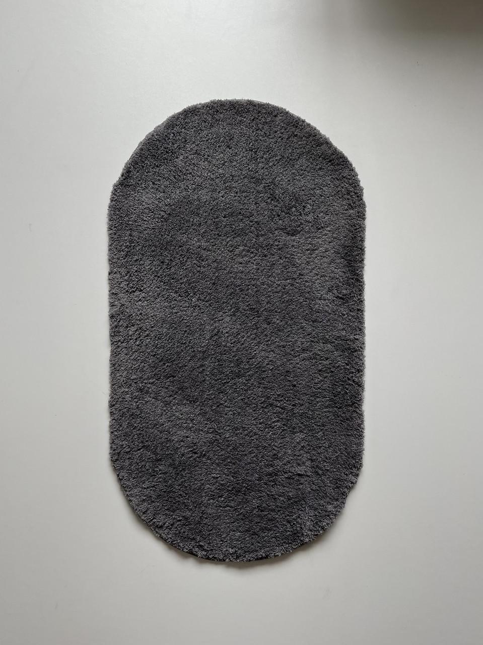 Ковер однотонный Loca из микрофибры гипоаллергенный мягкий высоковорсовый 150х230 см Серый