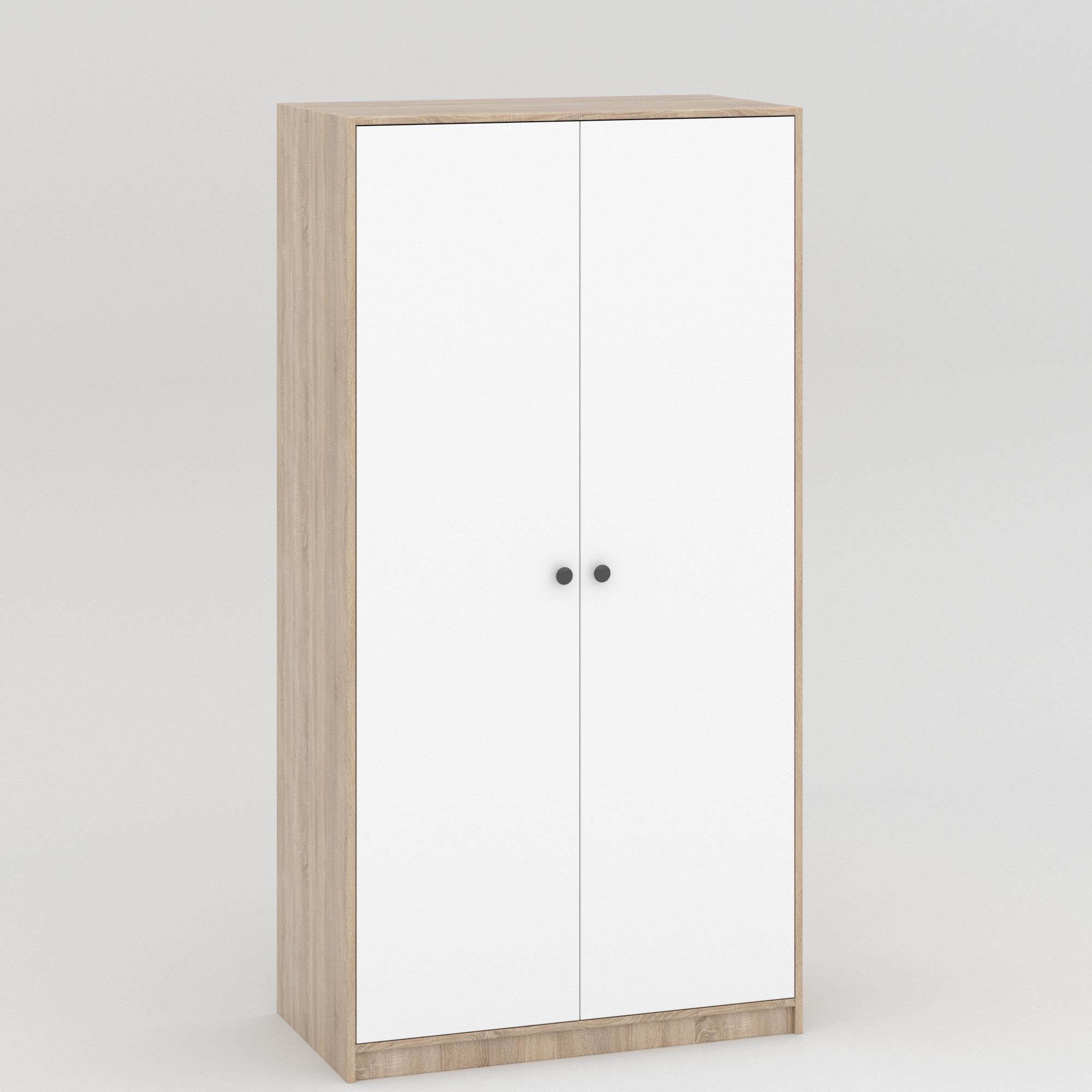 Шкаф для одежды детский 1950х1000х520 мм Дуб сонома/Белый - фото 2