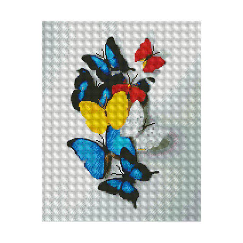 Алмазная мозаика FA40639 Яркие бабочки 40x50 см