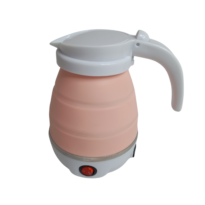 Электрочайник дорожный Electric Kettle силиконовый Розовый (KET-23)