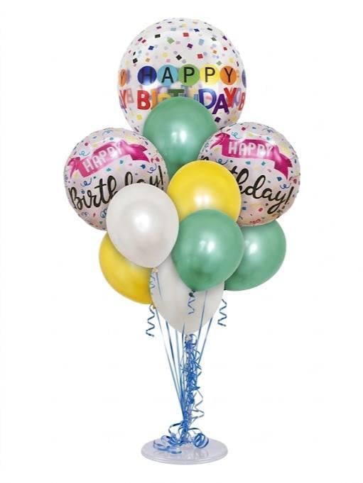 Набор надувных фольгированных шаров Happy Birthday 6 шт. Разноцветный (3003636141)