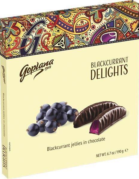 Мармелад жевательный в шоколаде Goplana Blackcurrant 190 г