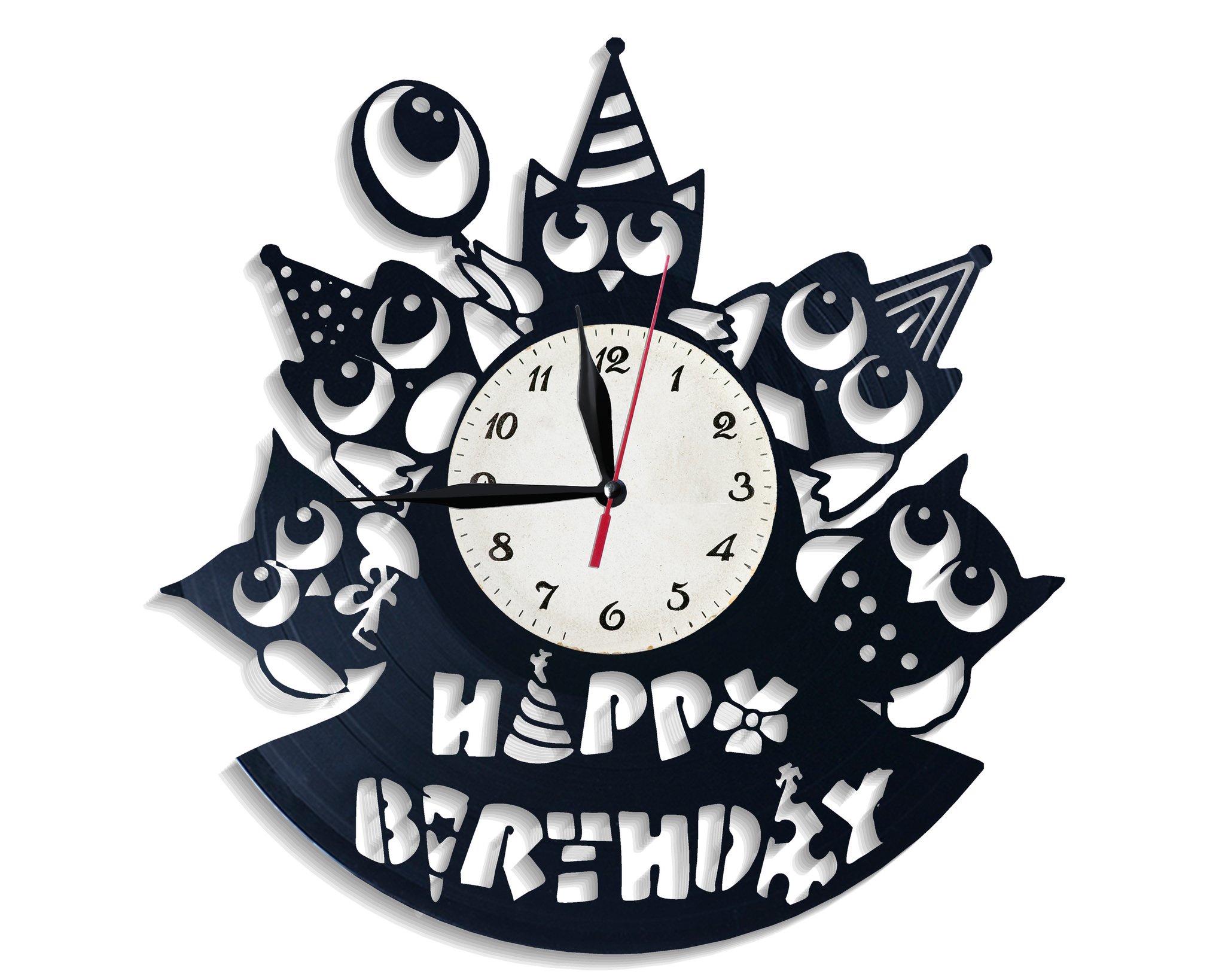 Часы настенные День рождения 2662 из виниловой пластинки