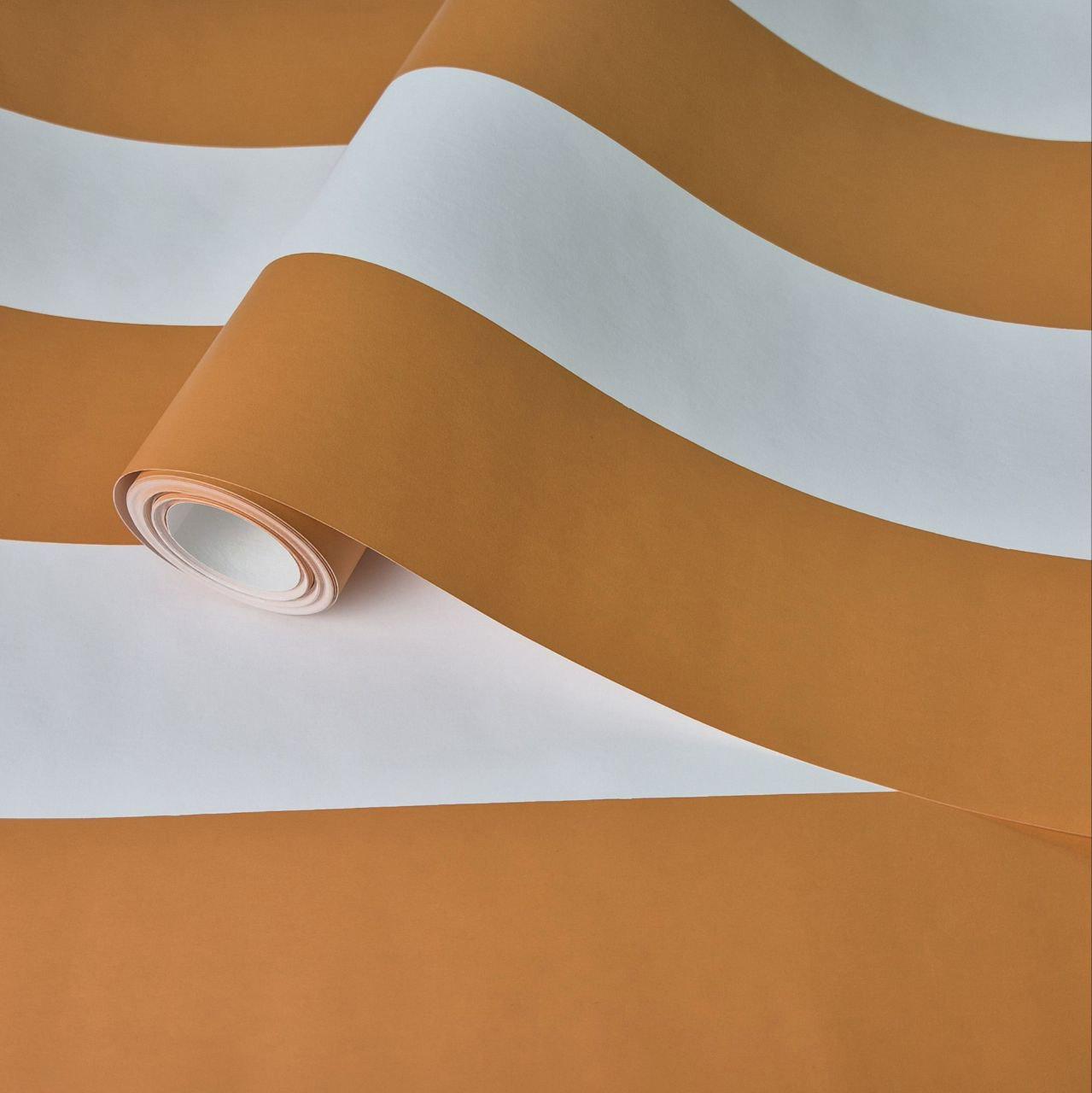 Обои виниловые Marburg Zeitlberger 50507 полосами для спальни/гостиной/кабинета 0,53x10,05 м Оранжевый/Белый (2731161870) - фото 1 Обои виниловые Marburg Zeitlberger 50507 полосами для спальни/гостиной/кабинета 0,53x10,05 м Оранжевый/Белый (2731161870) - фото 1