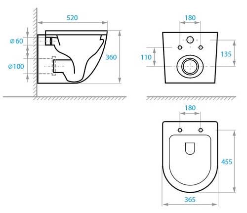 Комплект подвесного унитаза Koller Pool Round Tornado 3.0 с крышкой и инсталляцией Geberit Duofix/клавишей смыва DELTA01 Хром/гигиенический душ Qtap (RN-0520-RQ3/458.103.00.1/115.107.21.1/QTINSVARCRMV00440001) - фото 9