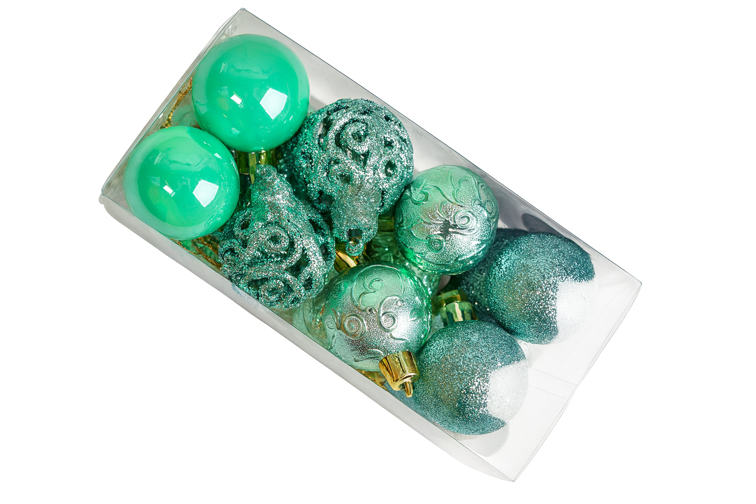 Шарики елочные новогодние Stenson R90707 пластиковые 4 см 16 шт. (580389)