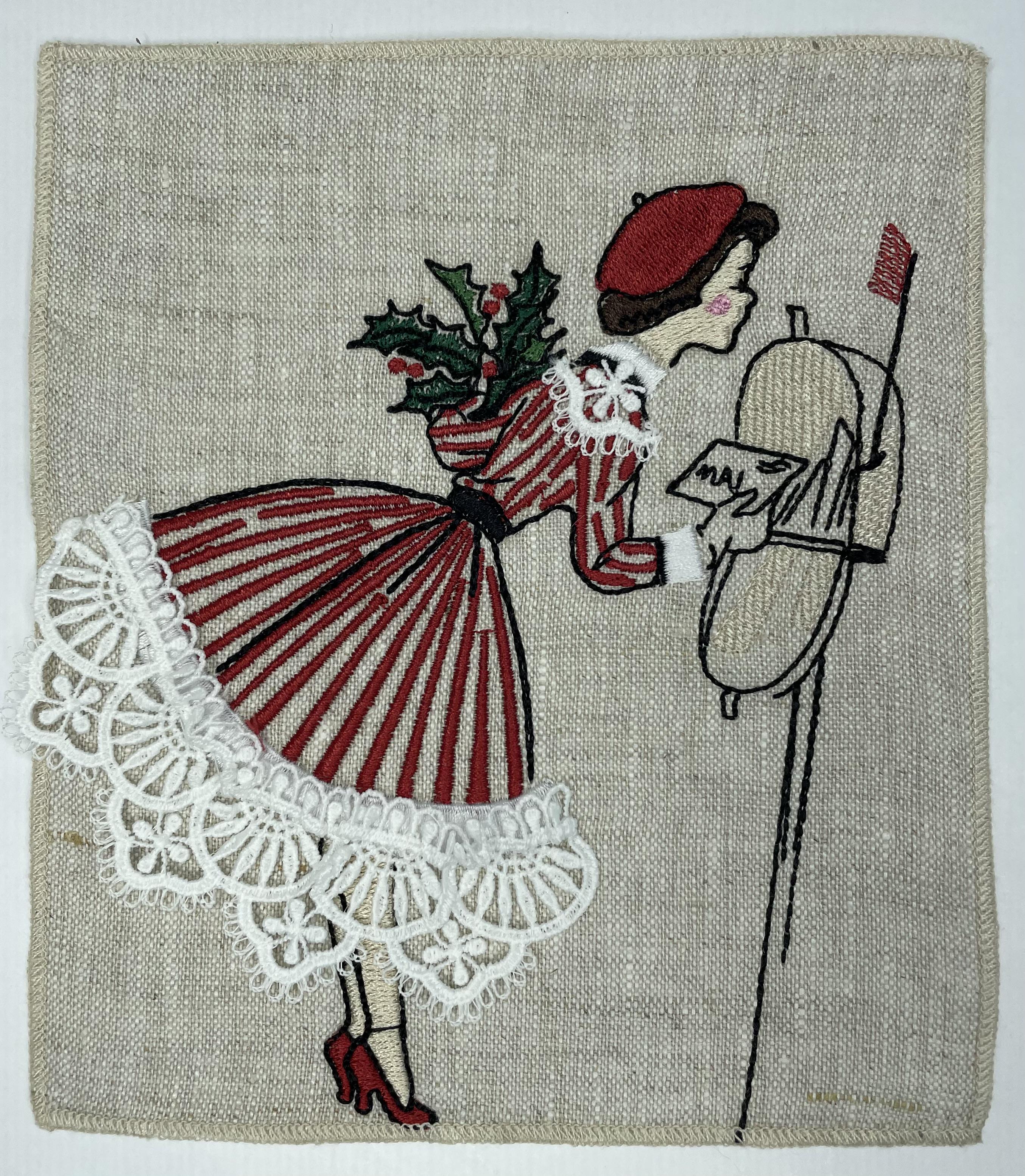 Мешочек для хлеба с вышивкой Девочка художница 30х40 см (30075058) - фото 2 Мешочек для хлеба с вышивкой Девочка художница 30х40 см (30075058) - фото 2