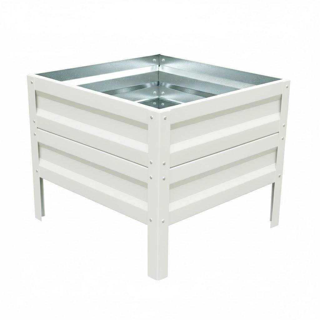 Грядка оцинкованная SIMBUD 0,7х0,7х0,4 м RAL9003 глянец