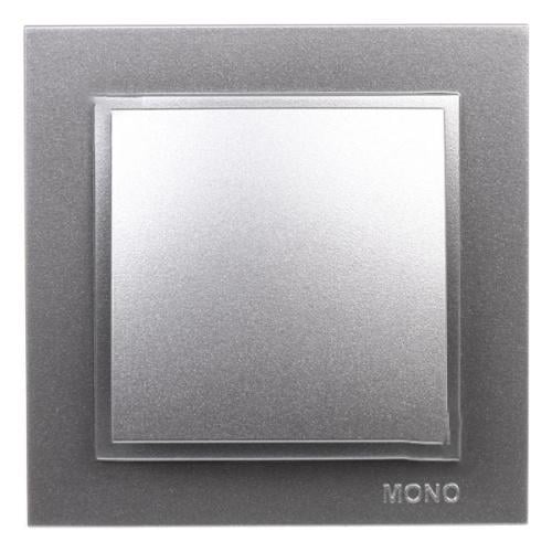 Выключатель одноклавишный Mono Electric Despina Серебряный (102-212125-100)