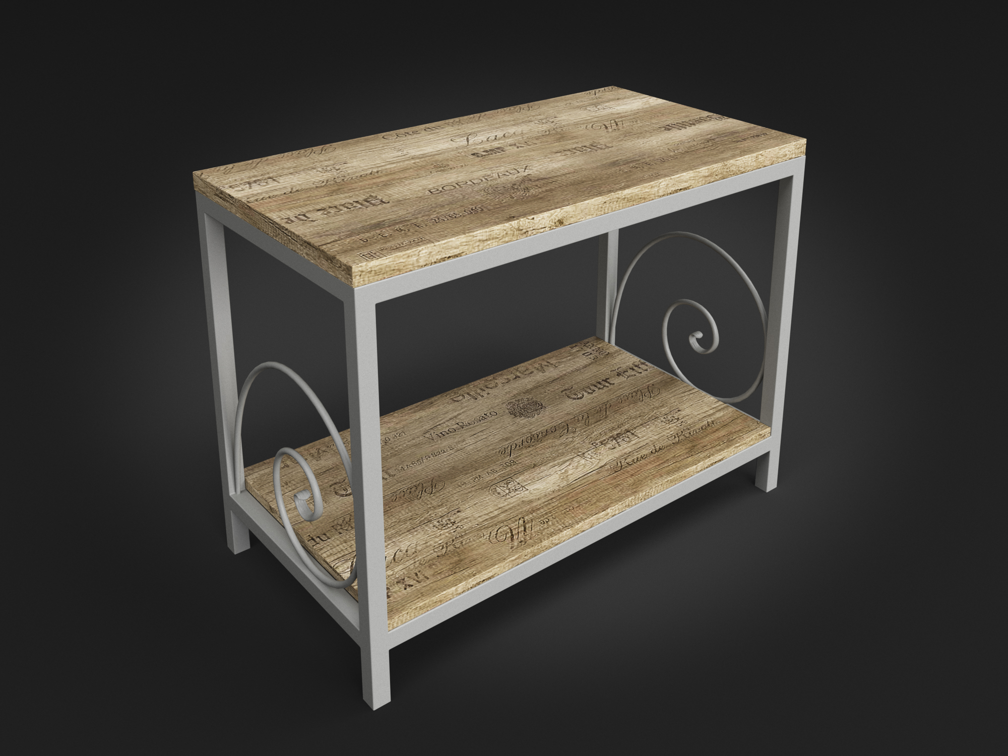 Стол Марис  журнальный Серый/Дуб корабельный лейбл