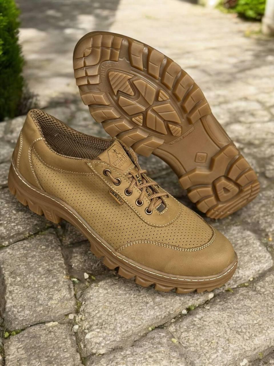 Кросівки Велетні з перферованої шкіри р. 48 Койот (0930-48) - фото 3 Кросівки Велетні з перферованої шкіри р. 48 Койот (0930-48) - фото 3