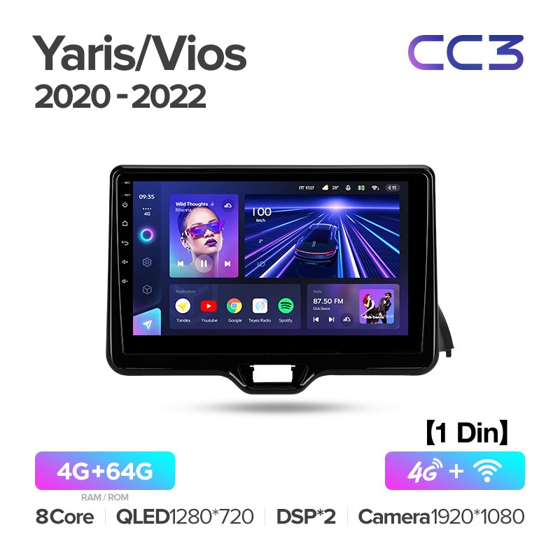 Автомагнітола штатна Teyes CC3 для Toyota Yaris/Vios 2020-2022 Android CC3 4/64G Wi-Fi/4G - фото 6