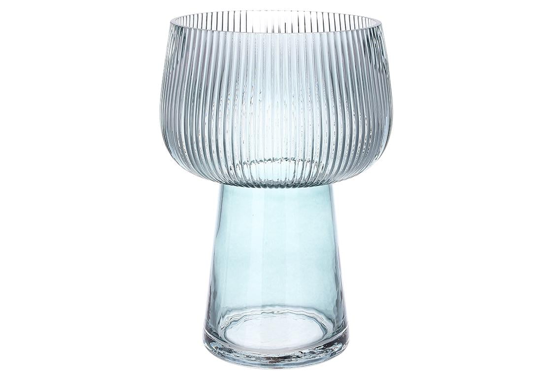 Ваза стеклянная BonaDi Scandi 27 см Серо-голубой (591-379) Ваза стеклянная BonaDi Scandi 27 см Серо-голубой (591-379)