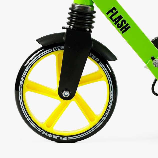 Самокат двухколесный Best Scooter FL-20085/4 стальная рама/ручной тормоз/один амортизатор передний/в коробке/колеса PU 200 мм (25100690) - фото 4