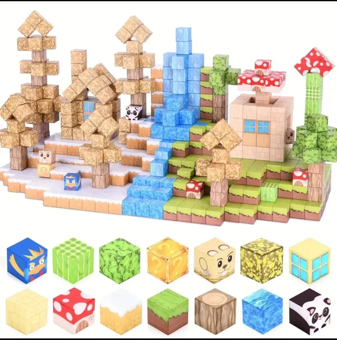 Конструктор магнитный Майнкрафт аодоспад и приют для животных 100 дет. - фото 4 Конструктор магнитный Майнкрафт аодоспад и приют для животных 100 дет. - фото 4