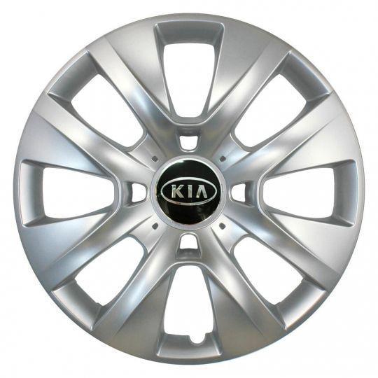 Ковпаки автомобільні SKS 225 R14 з логотипом Kia 4 шт. Сріблястий