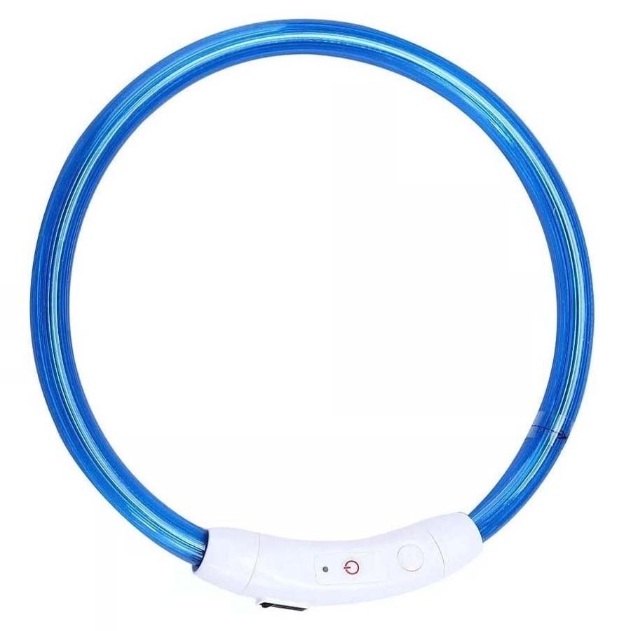 Ошейник iPets LC-01 с LED свечением L Голубой - фото 2