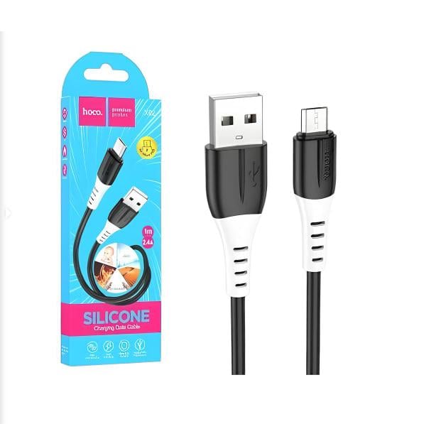 Кабель USB Hoco X82 Micro Silicone Cable 1 м Черный (00000008851)