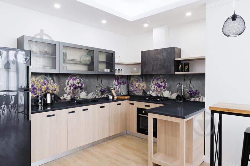 Скинали на кухню Zatarga «Букет Хризантем» 650х2500 мм виниловая 3Д наклейка кухонный фартук самоклеящаяся Z180539/1