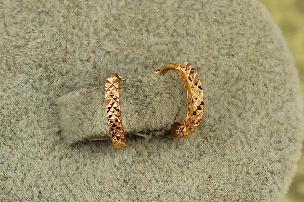 Серьги Xuping Jewelry колечки граненые 11 мм Золотистый (30627842)