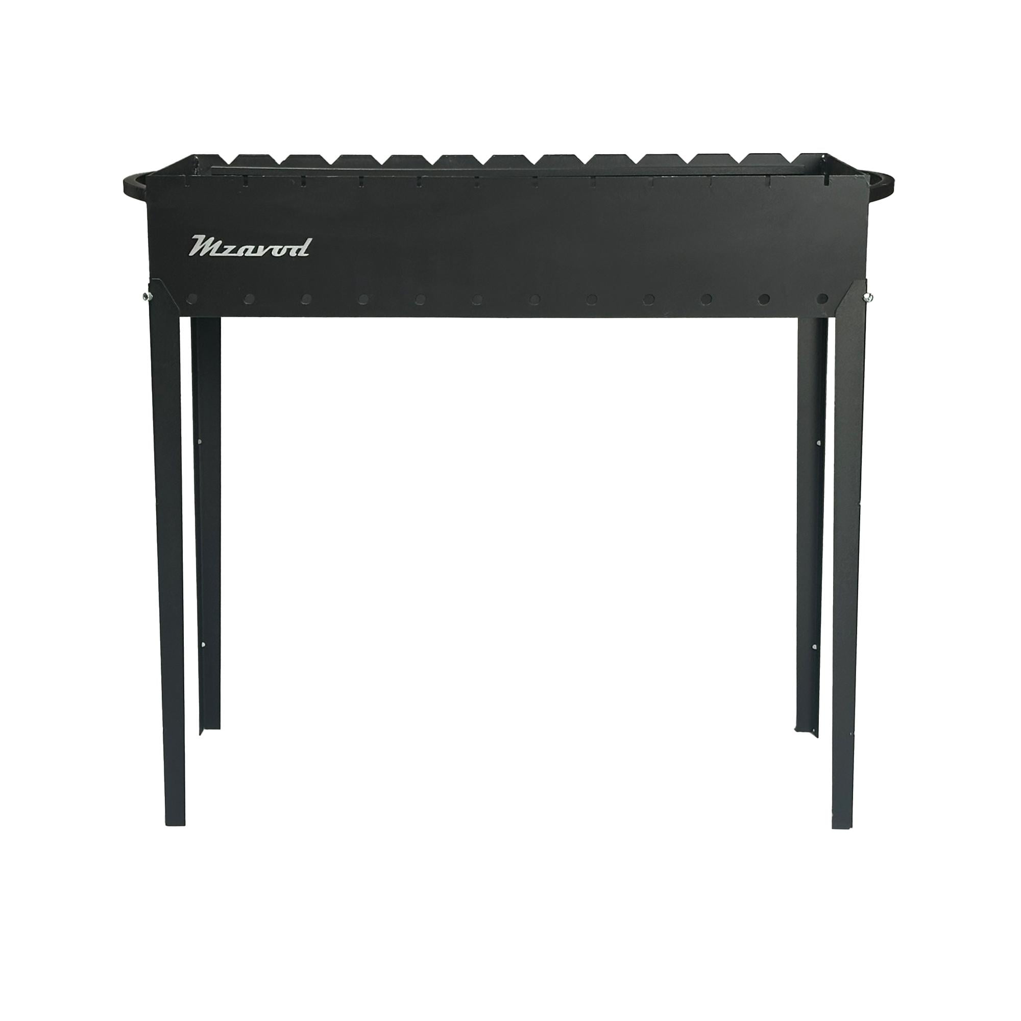 Мангал стаціонарний розбірний Mzavod Еней на 12 шампурів 3 мм зі знімними ніжками та підсиленням Чорний (147-17-1020720100001)