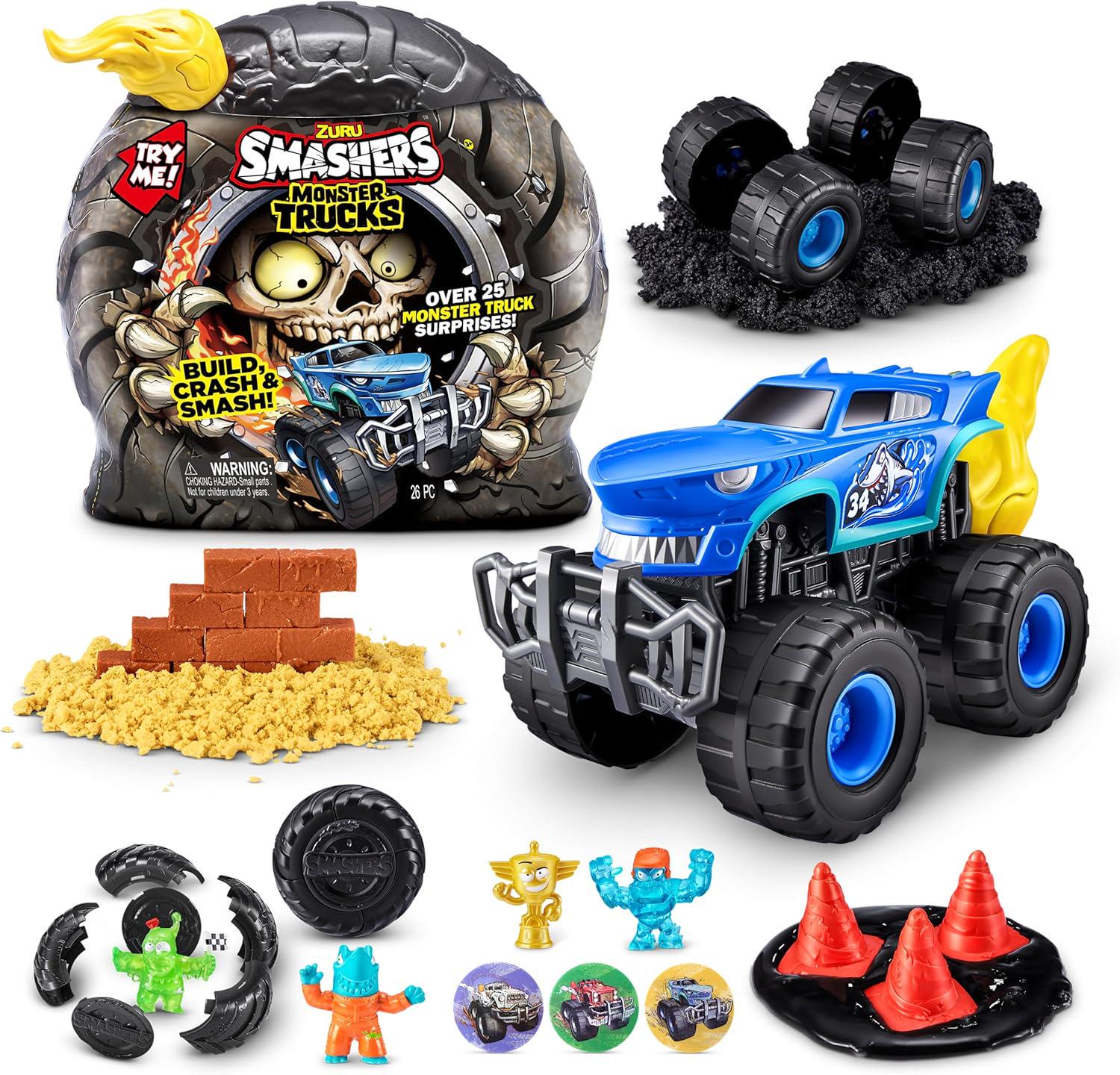 Игровой набор Smashers Monster Wheels Dino Truck Желтый (25147658)