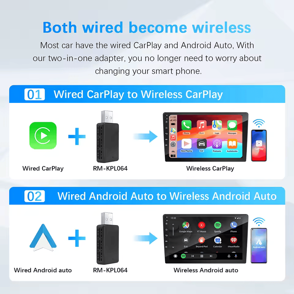 Адаптер сетевой HOTWIRES USB для Apple CarPlay и Android Auto WiFi 5G Bluetooth 5.0 (000021) - фото 6