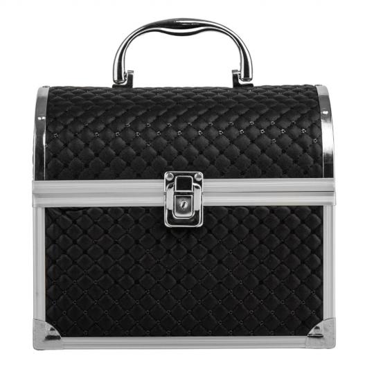 Ящик для украшений Elisey Черный бриллиант из экокожи с зеркалом 22х25 см Черный (135-81-9206-005)