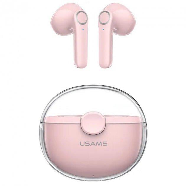 Наушники беспроводные USAMS-BU12 TWS Earbuds BU Series BT 5.1 Розовый - фото 2