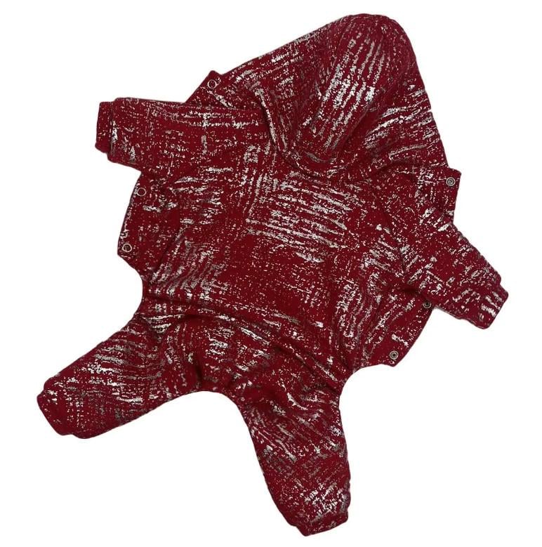 Костюм для собак тринитка D-168 р. 2 Срібний/Червоний (70579954)