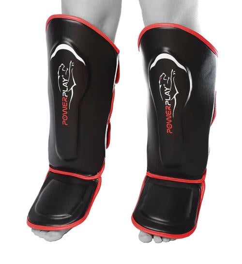 Защита голени и стопы PowerPlay 3052 XL Черный/Красный (PP_3052_XL_Black_Red_bes328)