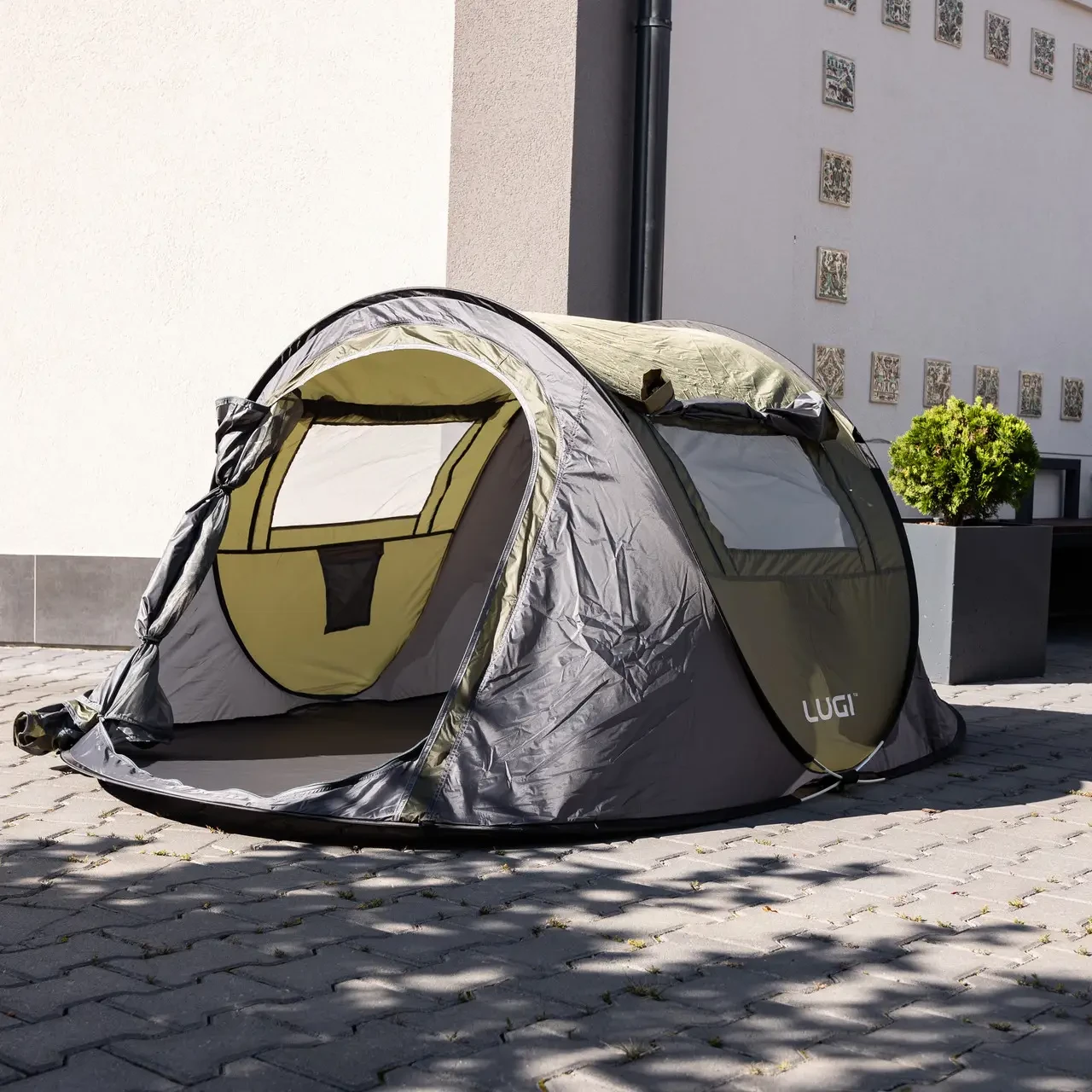 Намет туристичний для кемпінгу 2 місний саморозкладний 2,45х1,45 м - фото 7