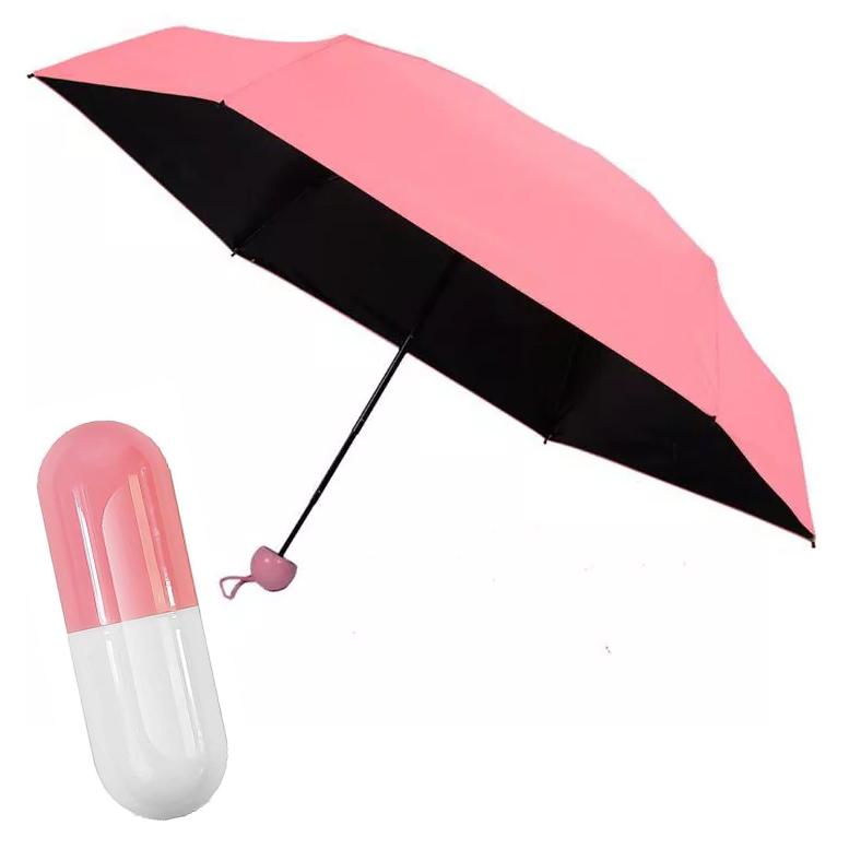 Мини-зонтик Capsule Umbrella-mini Designer All Seasons Black/Pink - фото 5