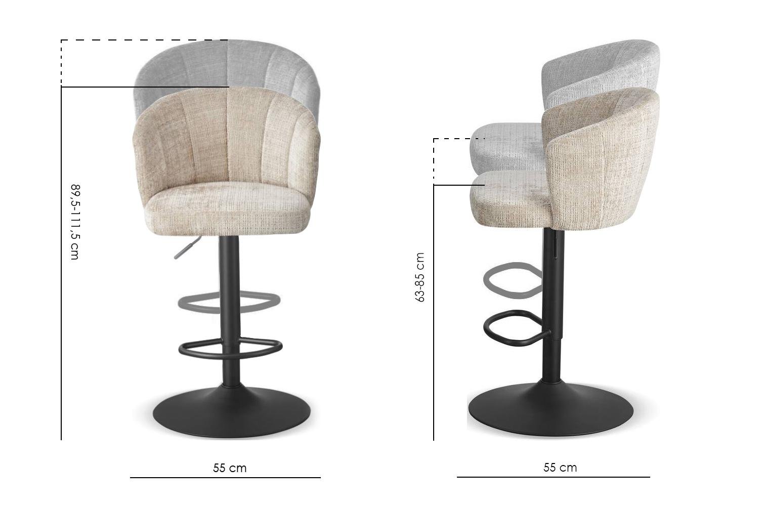 Комплект х 2-х барных стульев Gear поворотных регулируемых по высоте Powder dawn charm (13824) - фото 5 Комплект х 2-х барных стульев Gear поворотных регулируемых по высоте Powder dawn charm (13824) - фото 5