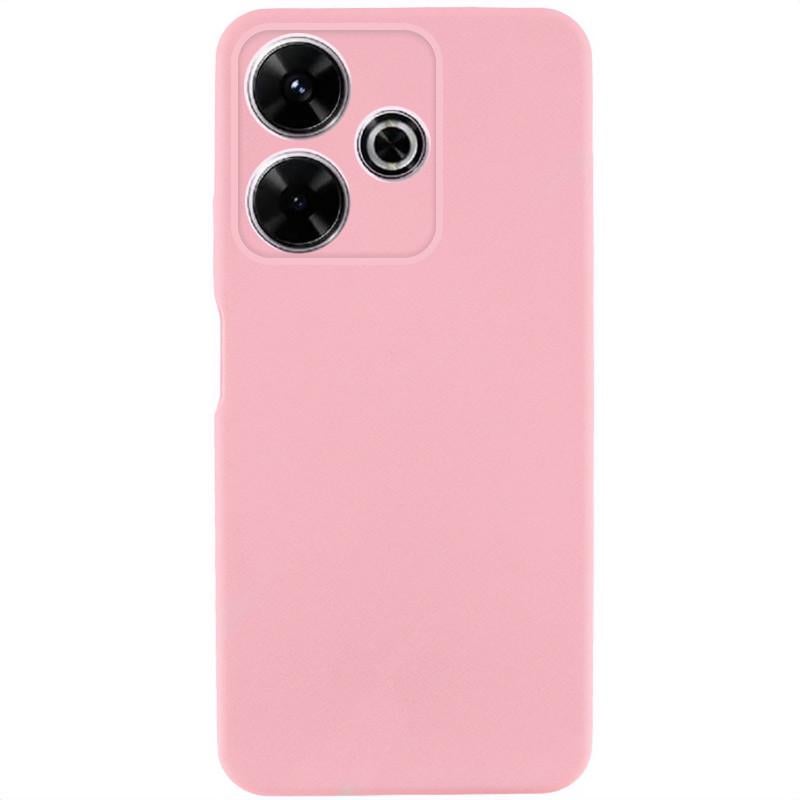 Противоударный чехол TPU GETMAN Liquid Silk Full Camera для Xiaomi Redmi 13 4G / Poco M6 4G Розовый / Pink