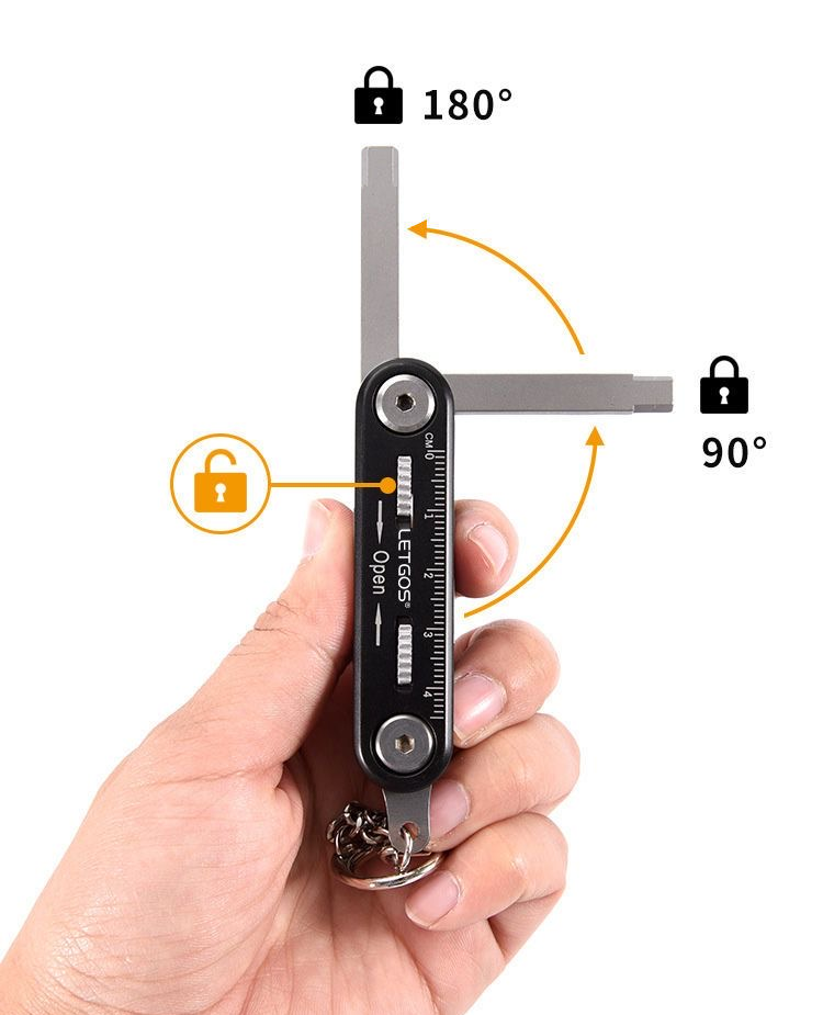 Мультитул велосипедный LETGOS BE001 многофункциональный компактный ключ для велосипеда 12 в 1 (001051) - фото 8 Мультитул велосипедный LETGOS BE001 многофункциональный компактный ключ для велосипеда 12 в 1 (001051) - фото 8