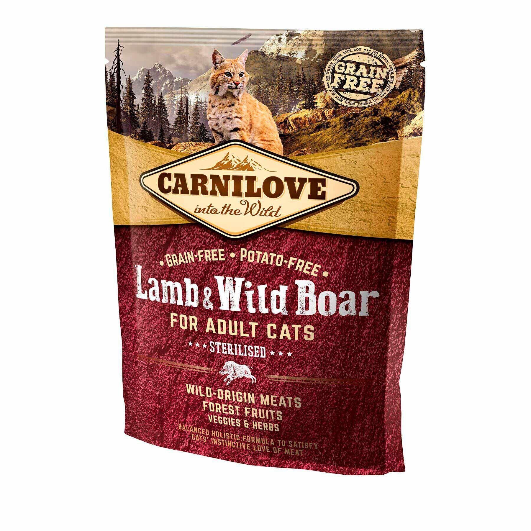 Корм сухий Carnilove Cat Lamb & WildBoar Sterilised 0,4 кг