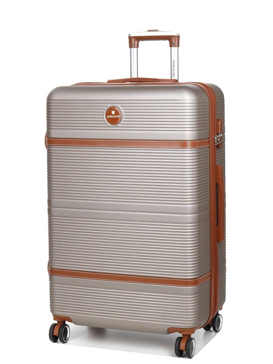 Чемодан большой Worldline L 76х49х28+5 см 110 л 4,3 кг Шампань (629)