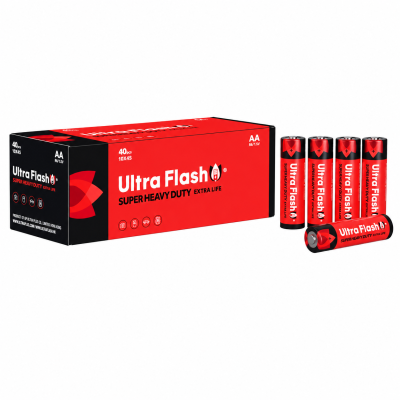 Батарейки Ultra Flash SUPER HEAVY DUTY AA 40 шт.