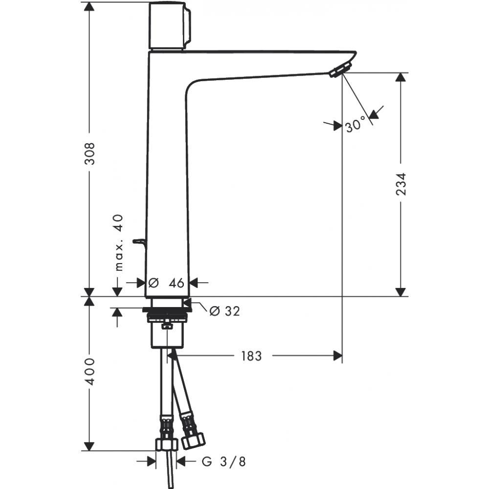 Кран-дозатор для умывальника Hansgrohe Talis SELECT E 71752000 Хром (114971) - фото 2