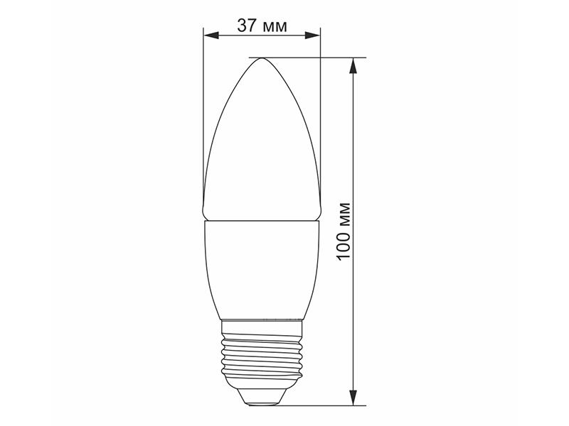 Лампа светодиодная Videx C37e 7 Вт E27 4100K 220 В (7377) - фото 3