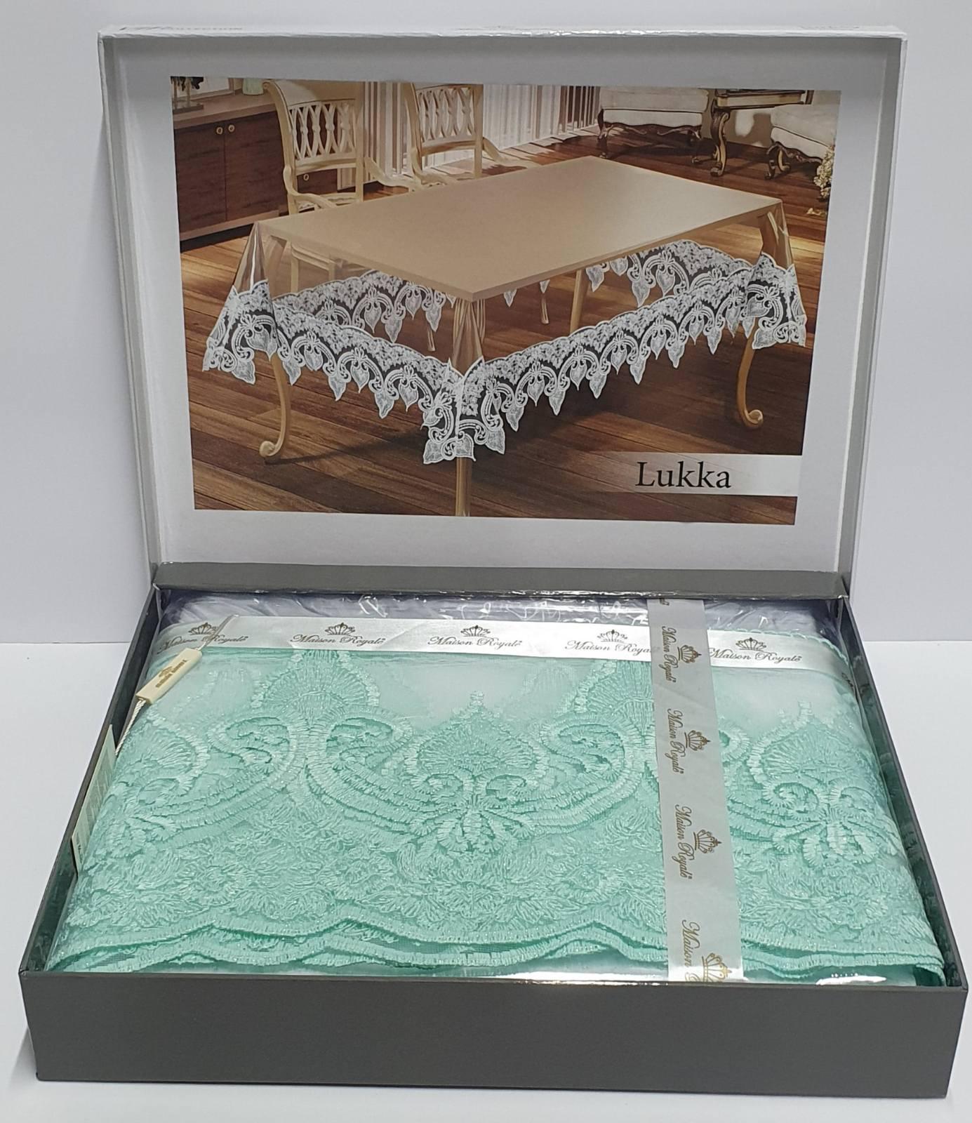 Силиконовая скатерть с кружевом Maison Royale 160x220 Lukka Green (CN5212)